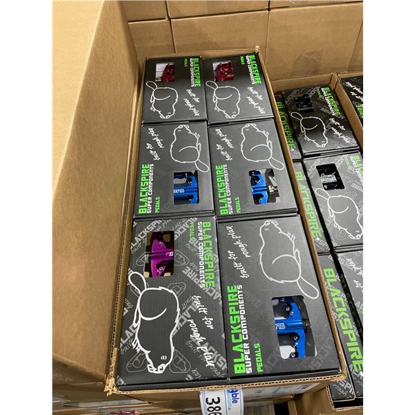 BOX OF 30 PAIRS ASSORTED COLOR BLACKSPIRE MTB ALLOY PEDALS