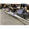 Image 1 : NECKY ARLUK 3 WHITE / PURPLE SINGLE PERSON KAYAK WITH ASSORTED FLOATATION DEVICES & PADDLES