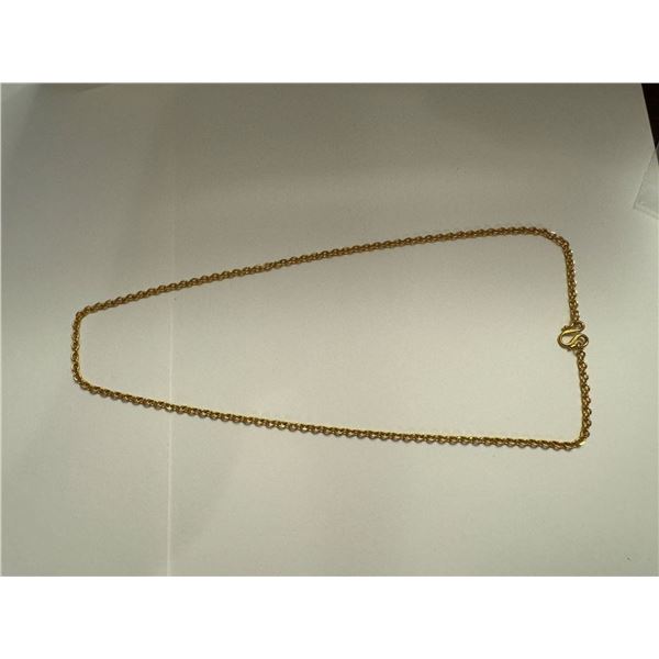 22-24KT YELLOW GOLD CABLE LINK CHAIN