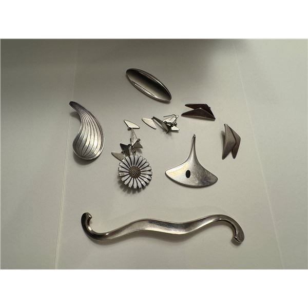 COLLECTION OF STERLING SILVER DANISH MADE JEWELRY