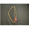 Image 1 : 14K 18" CHAIN WITH 14K PENDANT WITH RUBIES 6.9GRAMS