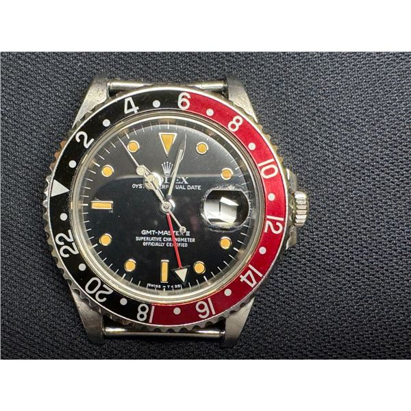 ROLEX OYSTER PERPETUAL DATE GMT-MASTER II MEN'S WRISTWATCH WITH ORIGINAL ROLEX BOX