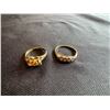 Image 1 : 14K RING WITH DIAMONDS, 10K RING WITH CITRINE AND WHITE STONES 3.7G TTL