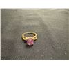 Image 1 : 14K LADIES RING WITH AMETHYST AND DIAMONDS 2.4G