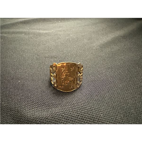 14K RING WITH CAPRICORN MOTIF