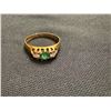 Image 1 : 18K RING WITH EMERALD AND DIAMONDS 2.9G