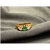 Image 2 : 18K RING WITH EMERALD AND DIAMONDS 2.9G