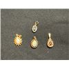 Image 1 : 4-9K PENDANTS WITH ASSORTED STONES 3.5G TTL