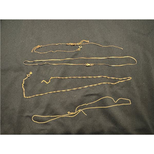 4 ASSORTED 10K CHAINS *BROKEN* REPLACEMENT $800.00