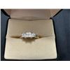 Image 2 : 14K LADIES RING WITH DIAMONDS AND GOLD COLORED NECKLACE WITH MOISSANITE