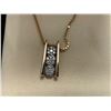 Image 3 : 14K LADIES RING WITH DIAMONDS AND GOLD COLORED NECKLACE WITH MOISSANITE