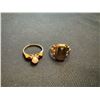 Image 1 : 10K LADIES RING WITH PEARLS AND RUBIES, 10K LADIES SIGNET RING 3.8G