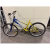 Image 1 : INFINITY TELLURIDE BLUE/YELLOW 21 SPEED FRONT SUSPENSION MOUNTAIN BIKE