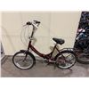 Image 1 : SCHWINN MAROON 12 SPEED MEDIUM SIZE FOLDABLE ROAD BIKE WITH REAR DRUM BREAK