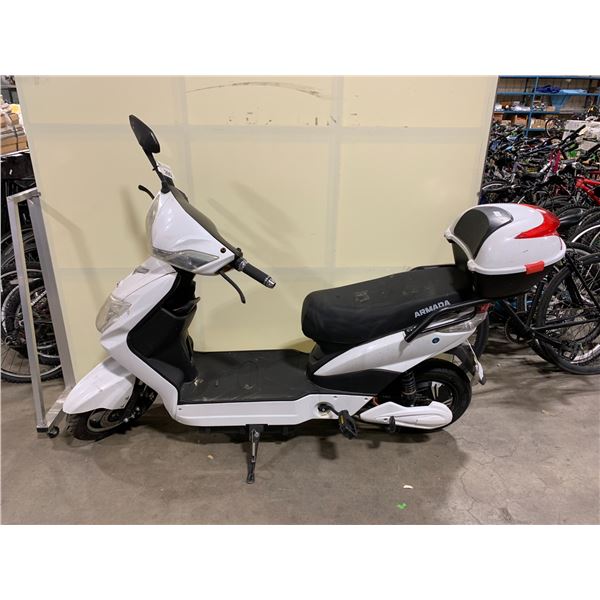 ARMADA WHITE VIN-LJ7WT02EXM2003805 FULL SUSPENSION 500W MOTOR 32KMPH MAX SPEED ELECTRIC SCOOTER