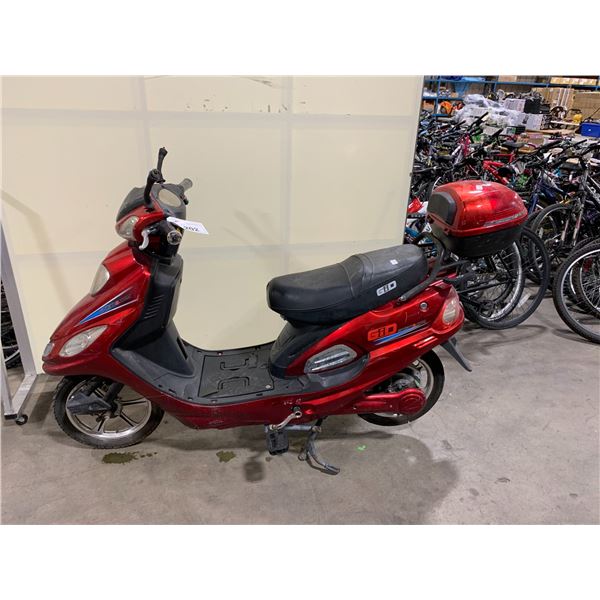 GIO RED VIN-069321105072950 FULL SUSPENSION ELECTRIC POWER ASSISTED SCOOTER