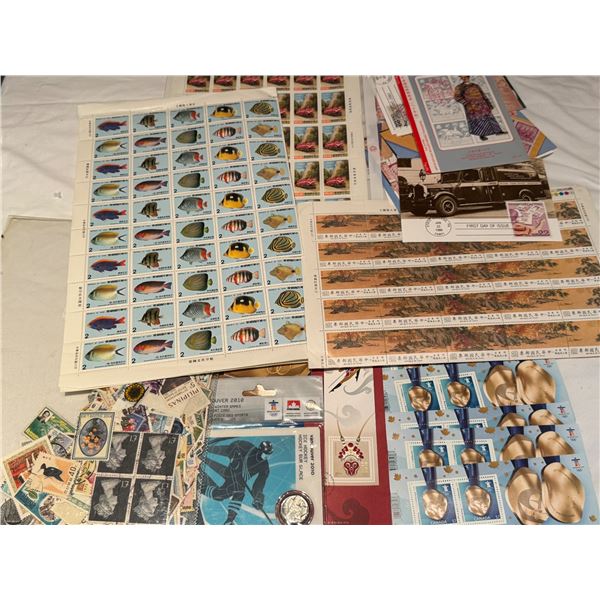 ASSORTED WORLD STAMPS ETC