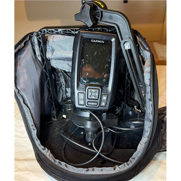 GARMIN GPS WITH BAG AND ACCESSORIES