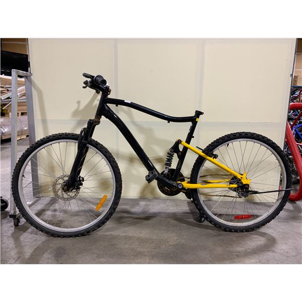 CCM STATIC BLACK & YELLOW 21 SPEED FULL SUSPENSION MOUNTAIN BIKE