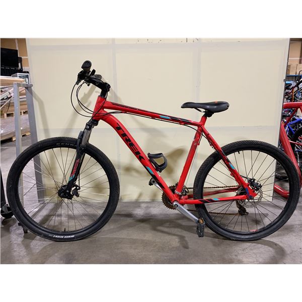 TREK MARLIN 5 RED 21 SPEED FRONT SUSPENSION HYBRID STYLE BIKE WITH REAR DISK BRAKE