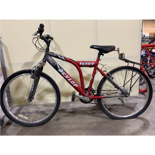 DUNLOP FS757 RED 21 SPEED FRONT SUSPENSION HYBRID STYLE MOUNTAIN BIKE