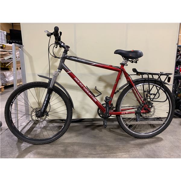 ROCKY MOUNTAIN TRAILHEAD RED WITH CHARCOAL DETAILS 24 SPEED FRONT SUSPENSION HYBRID STYLE