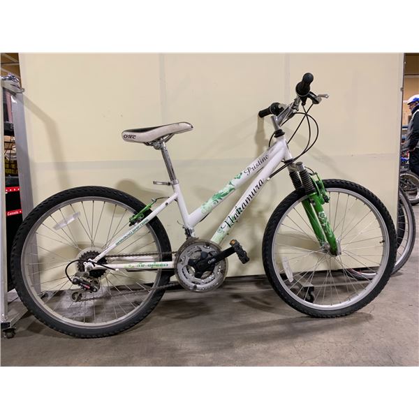 NAKAMURA PRISTINE WHITE 18 SPEED FRONT SUSPENSION MOUNTAIN