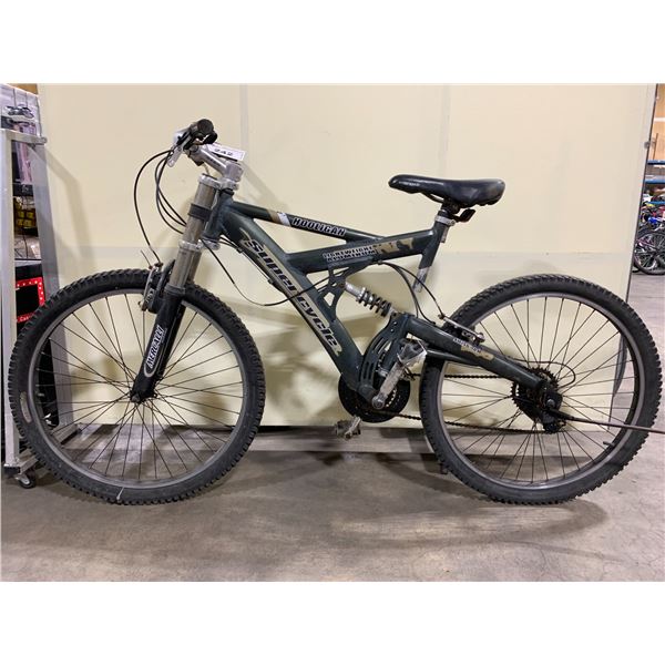 SUPERCYCLE HOOLIGAN GREY 21 SPEED FULL SUSPENSION MOUNTAIN BIKE