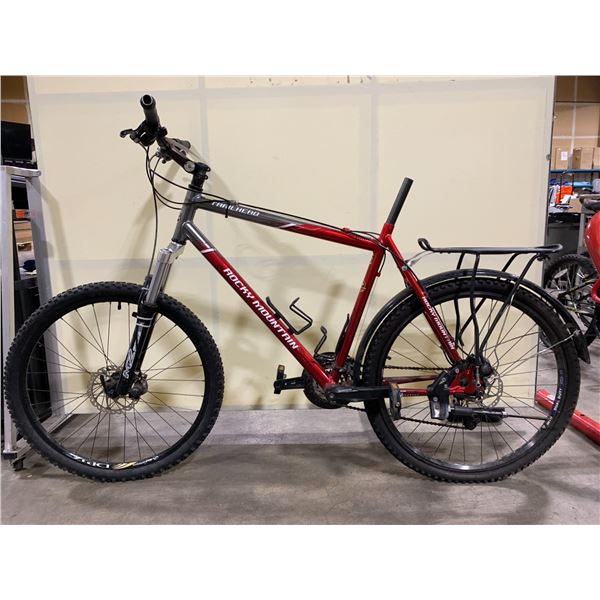 ROCKY MOUNTAIN TRAIL HEAD RED 27 SPEED FRONT SUSPENSION MOUNTAIN BIKE WITH FULL DISK BRAKES