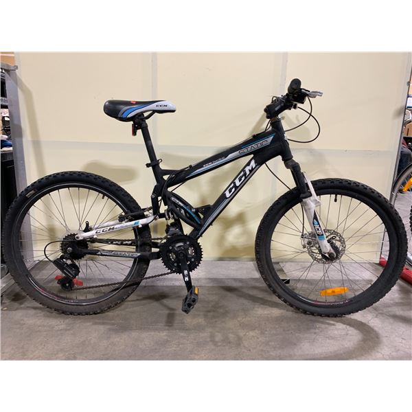 CCM STATIC BLACK 21 SPEED FULL SUSPENSION MOUNTAIN BIKE