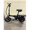 Image 1 : FOREVER BLACK SINGLE SPEED FRONT SUSPENSION ELECTRIC FOLDING BIKE WITH FULL DISC BRAKES