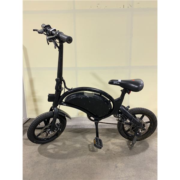 JETSON BLACK SINGLE SPEED ELECTRIC ASSISTED MINI BIKE WITH FULL DISC BRAKES *NO KEYS, NO CHARGER*