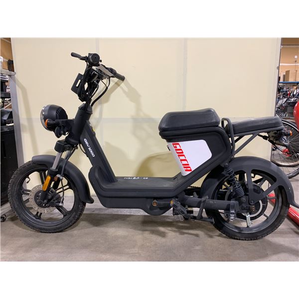 GOCCIA GEV 1000 BLACK FULL SUSPENSION ELECTRIC BIKE WITH FRONT DISC BRAKE * NO KEY, NO CHARGER,