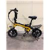 Image 1 : LANKELEISI YELLOW / BLACK 6 SPEED FRONT SUSPENSION MINI FOLDING BIKE