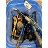 Image 2 : MASTERCRAFT  PLASTIC TOOL BOX FILLED WITH ASSORTED TOOLS & BIN FILLED WITH ASSORTED LARGE HAND TOOLS