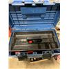 Image 3 : MASTERCRAFT  PLASTIC TOOL BOX FILLED WITH ASSORTED TOOLS & BIN FILLED WITH ASSORTED LARGE HAND TOOLS