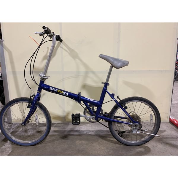 BAZOOKA BLUE 6 SPEED FOLDING BIKE