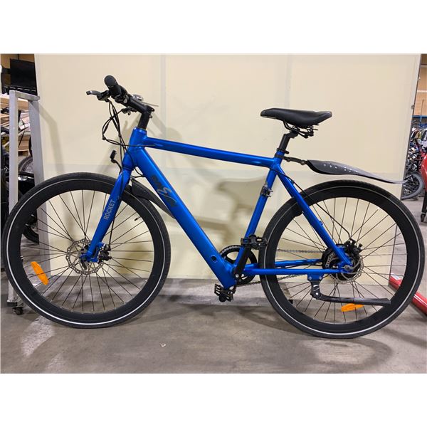 SYNERGY ROCKET BLUE ELECTRIC HYBRID ROAD BIKE WITH FULL DISK BRAKES *NO KEYS, NO CHARGER*