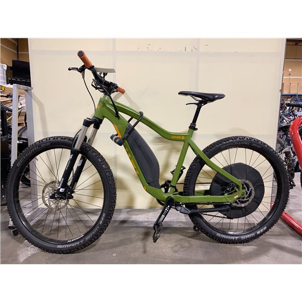 OHM M GREEN FRONT SUSPENSION ELECTRIC BIKE WITH FULL DISC BRAKES *NO KEY, NO CHARGER*