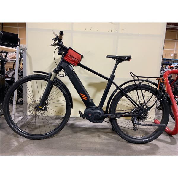 BOSCH POWER TUBE 500 BLACK FRONT SUSPENSION HYBRID STYLE ELECTRIC BIKE WITH FULL DISC BRAKES *NO