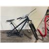 Image 2 : 2 BIKES: SPECIALIZED BLACK FRONT SUSPENSION BIKE FRAME WITH TIRE & VORLAD GREY 24 SPEED FRONT