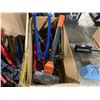 Image 3 : 2 BOXES OF WIRE CUTTERS, HAMMERS & A SLEDGE HAMMER