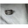 Image 2 : LADIES 14KT WHITE GOLD NEAR COLOURLESS AND BLACK DIAMOND SET DRESS RING 75 DIAMONDS