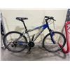 Image 2 : TREK 4300 BLUE / SILVER 24 SPEED FRONT SUSPENSION HYBRID STYLE MOUNTAIN BIKE