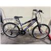 Image 2 : AVIGO PURPLE 21 SPEED FRONT SUSPENSION MOUNTAIN BIKE *VERY RUSTY, FRONT TIRE NEEDS REPAIRS*