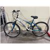 Image 1 : DUNLOP SNOWBIRD WHITE / BLUE 21 SPEED FRONT SUSPENSION MOUNTAIN BIKE