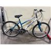 Image 2 : DUNLOP SNOWBIRD WHITE / BLUE 21 SPEED FRONT SUSPENSION MOUNTAIN BIKE