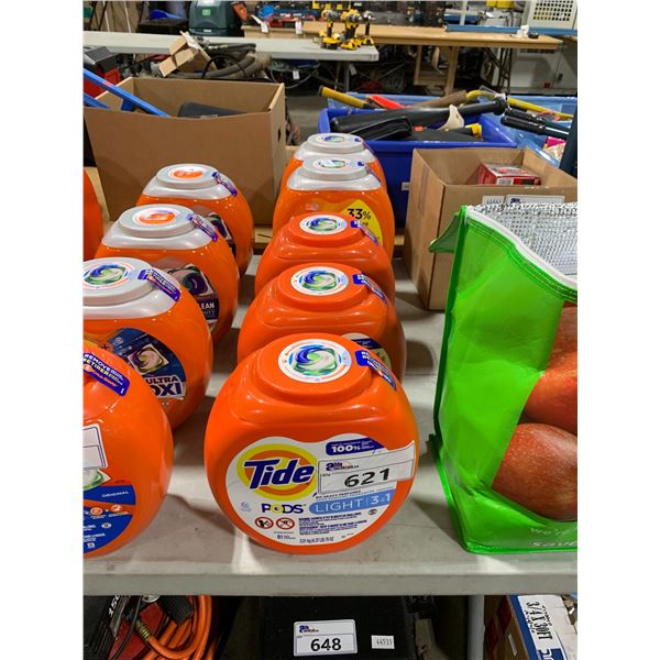 5 ASSORTED TIDE PODS LAUNDRY DETERGENT LIQUID PACKS