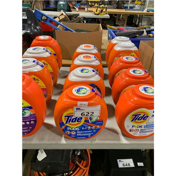 4 ASSORTED TIDE PODS/ LAUNDRY DETERGENT LIQUID PACKS