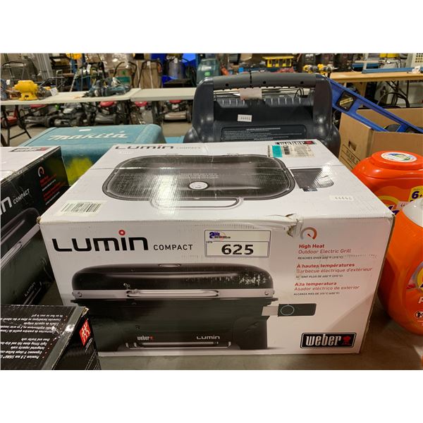 LUMIN COMPACT BLACK HIGH HEAT PORTABLE OUTDOOR ELECTRIC GRILL *IN BOX*